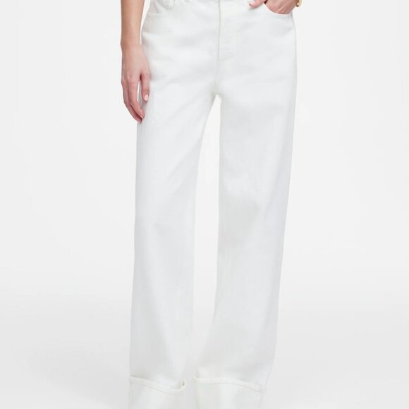 Madewell Low-Slung Baggy Jeans in Pure White size 26 - Picture 1 of 12